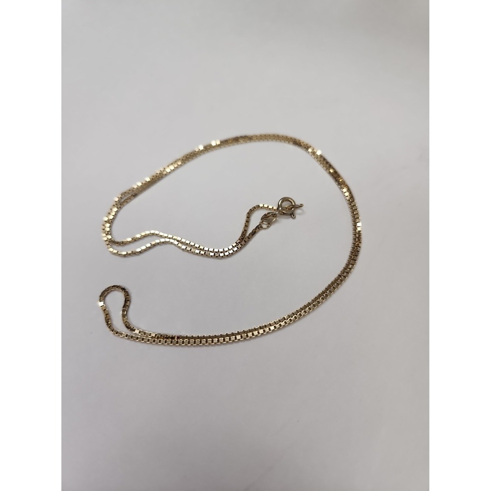 Vintage Gold Tone 925 Sterling Silver Signed D Italy Chain Necklace 24"
